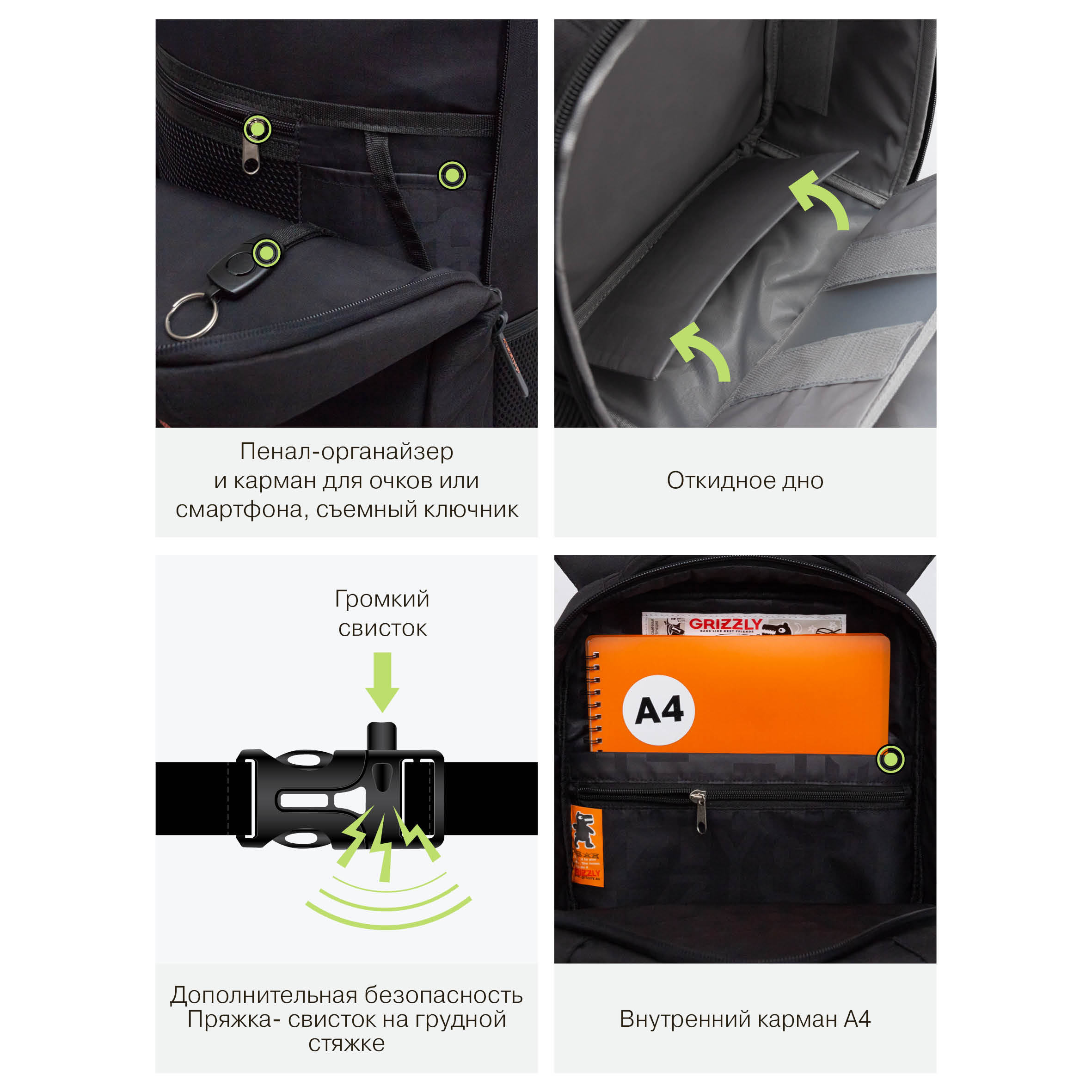 Рюкзак Grizzly Улыбка - фото 10