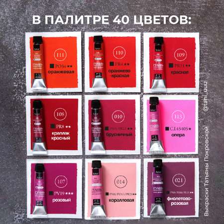 Краски гуашь Малевичъ 40 цв.