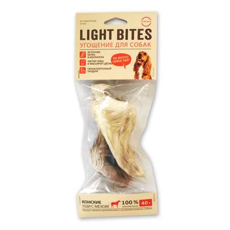 Лакомство для собак LIGHT BITES Конские уши с мехом 40г LB0030