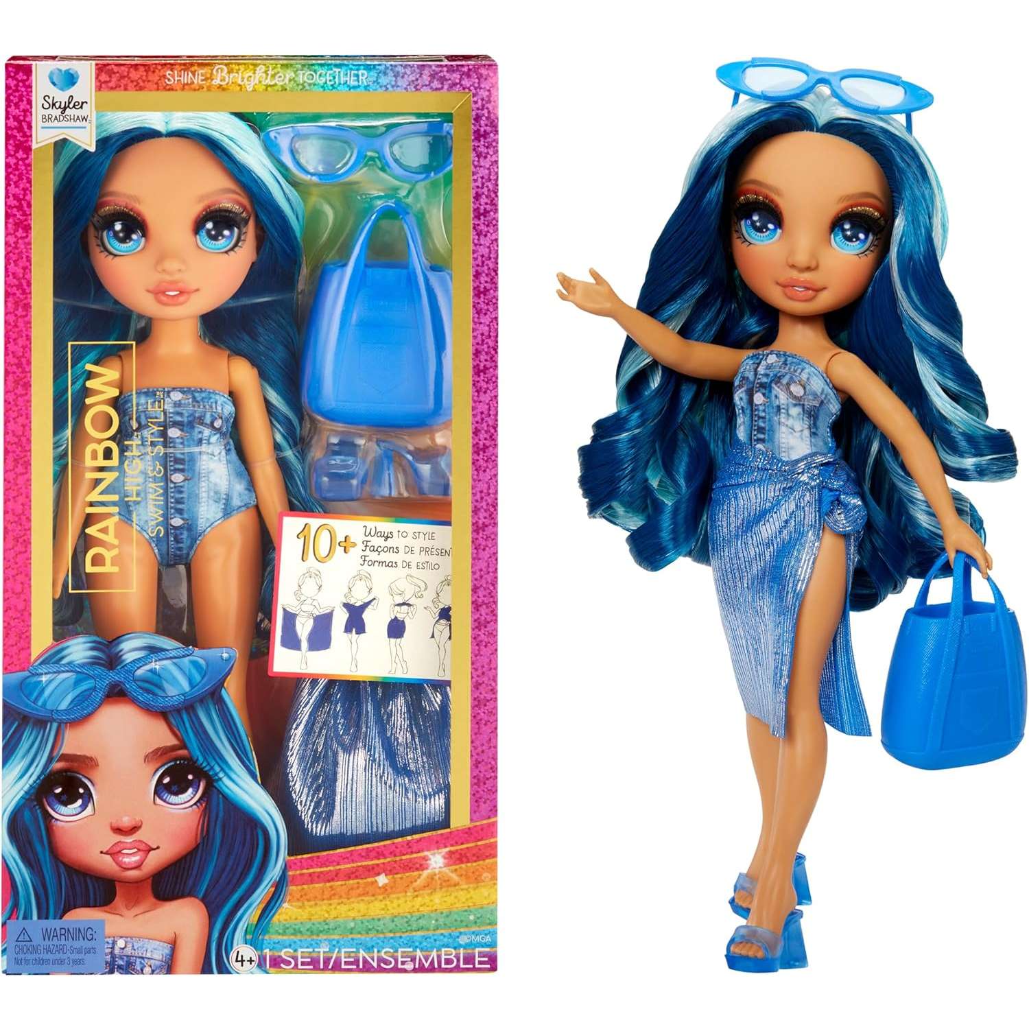 Кукла Rainbow High Swim and Style Fashion Skyler 507307EUC - фото 1