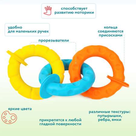 Набор колец Fat Brain Toy на присоске 6шт F250ML Fat Brain
