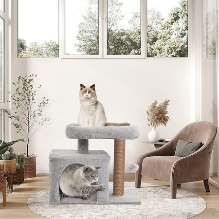 Домик для кошки с когтеточкой Pet БМФ Серый