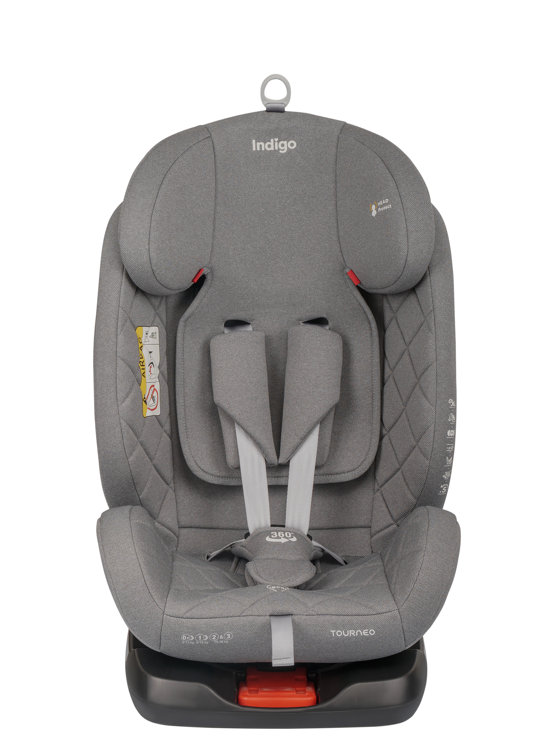 Автокресло Indigo Tourneo S Isofix 0+/1/2/3 (0-36 кг) серебряный - фото 33