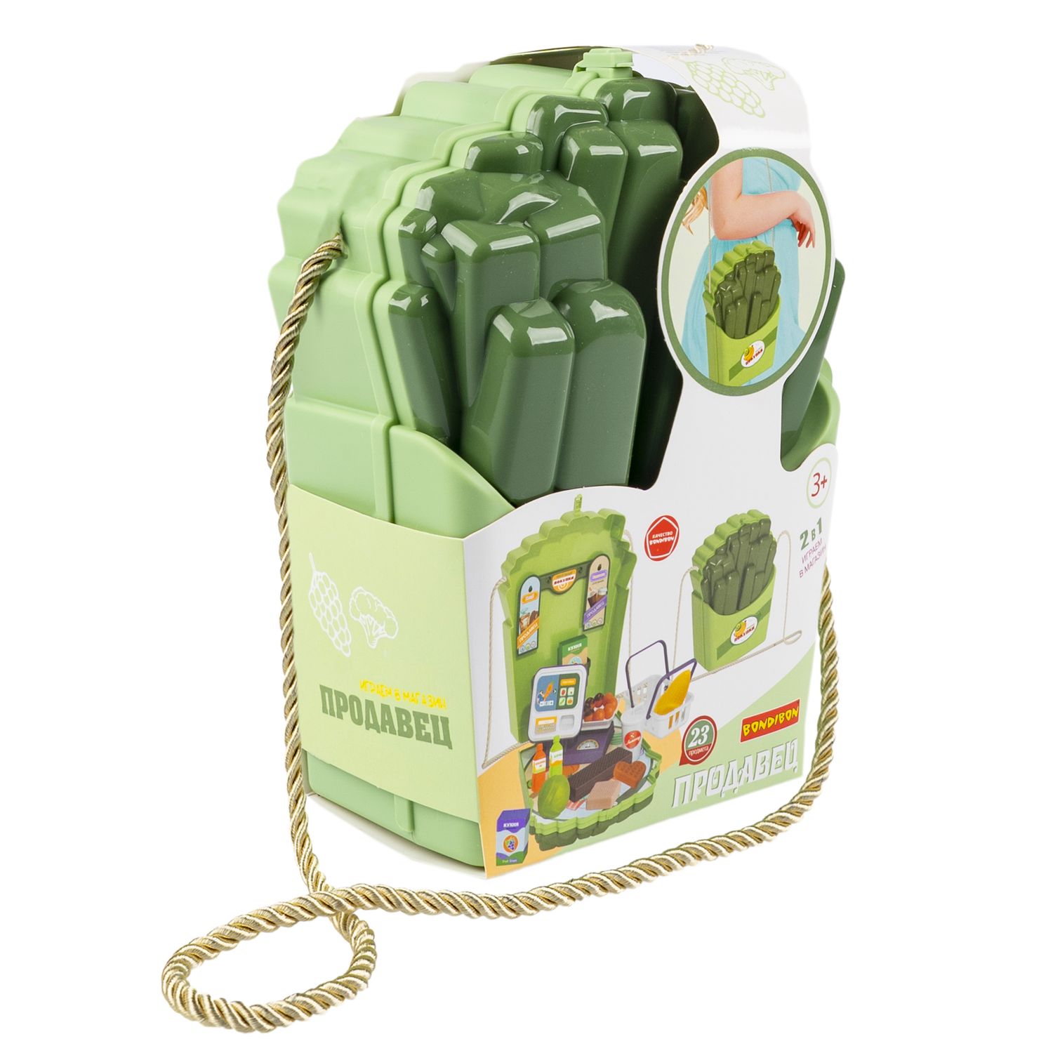 Игровой набор Bondibon продукты, прилавок, касса - фото 3