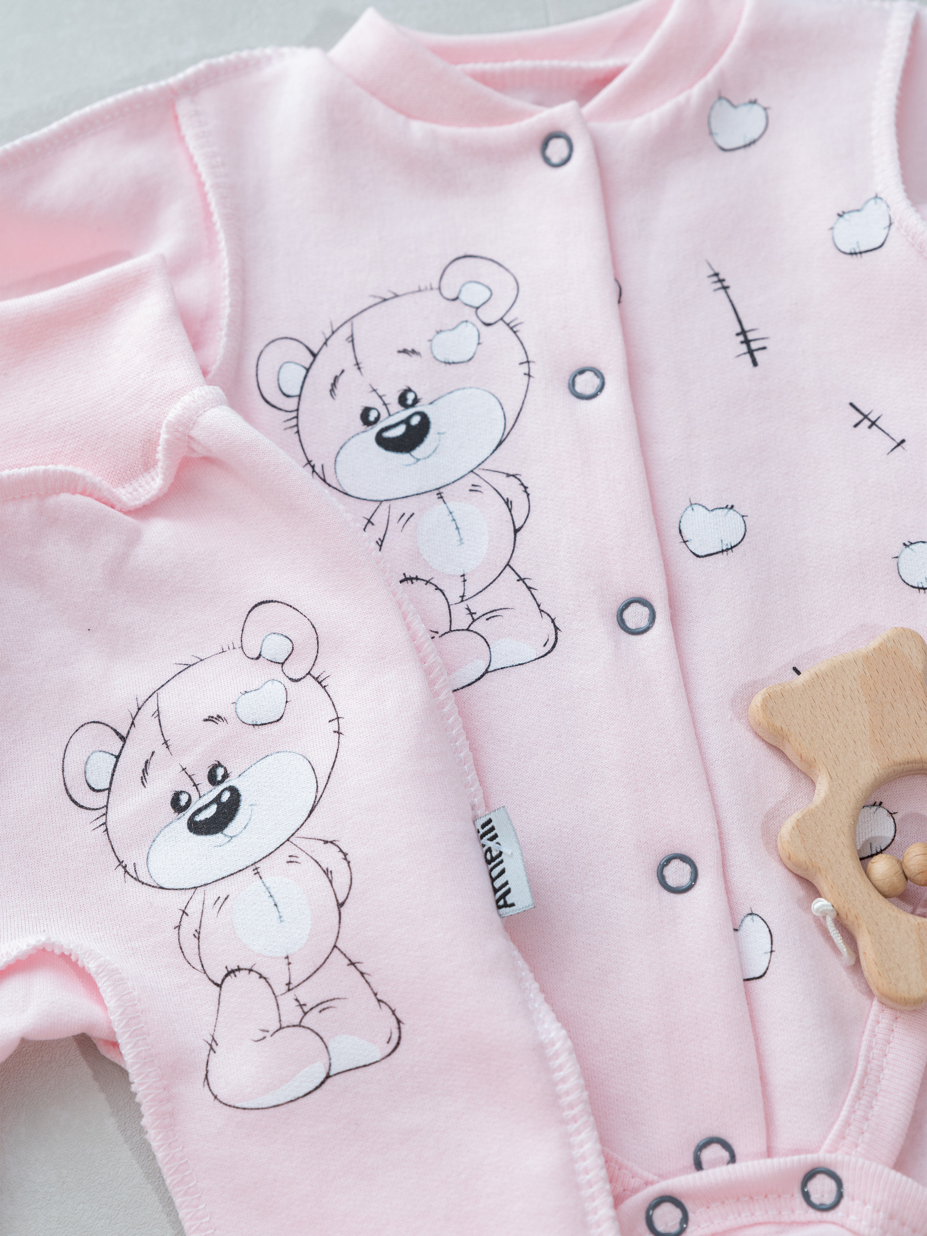 Боди и ползунки Amelli 290.140.0.293.055;230.005.0.293.055роз - фото 9