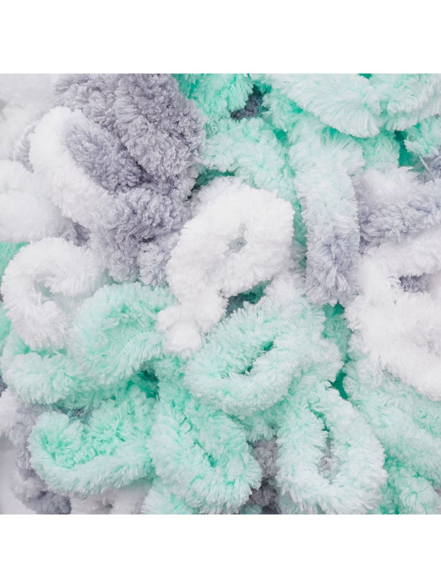 Пряжа для вязания Alize puffy color 100 г 9 м микрополиэстер плюшевая мягкая 6408 секционный 5 мотков - фото 7
