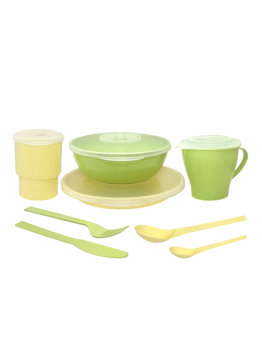 Набор посуды Solaris на 1 персону «Универсальный» желто-зеленая пастель - фото 16