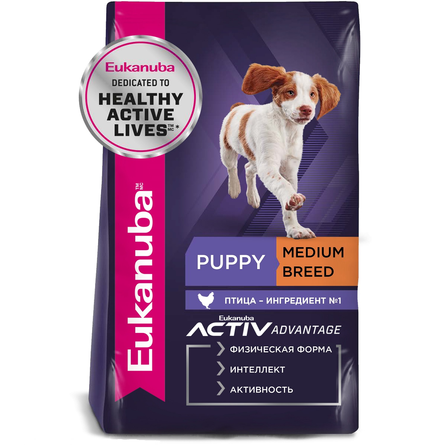 Корм Eukanuba Dog 15кг для щенков средних пород сухой с птицей - фото 3