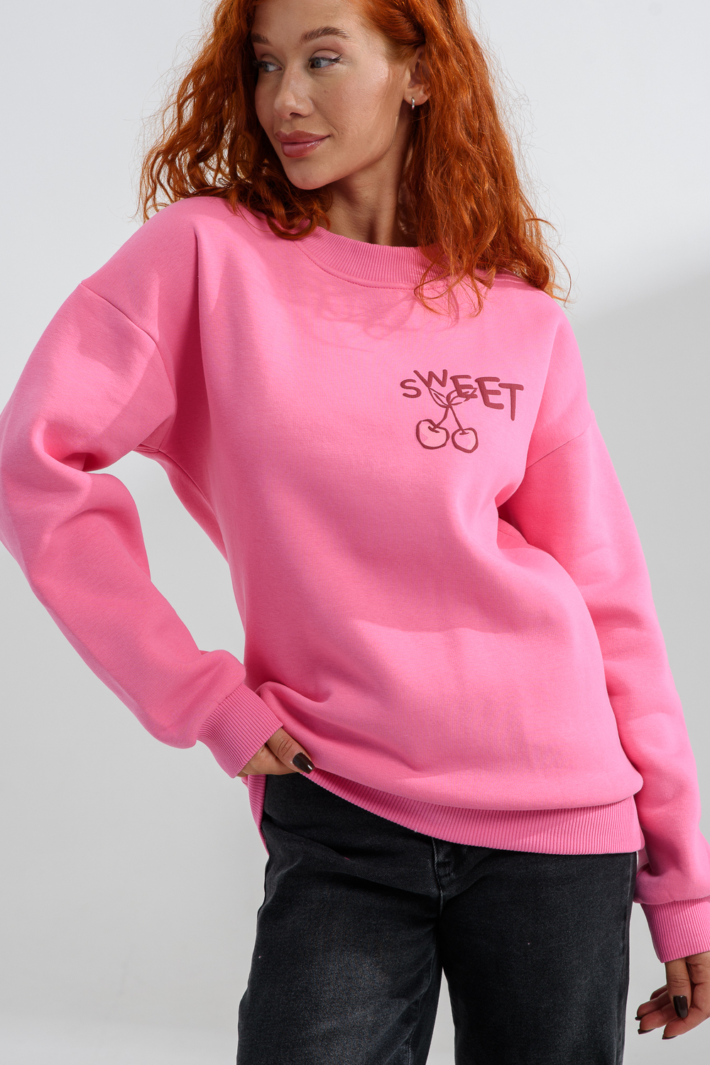 Свитшот Натали Суслова 8572 розовый+сладко - фото 1