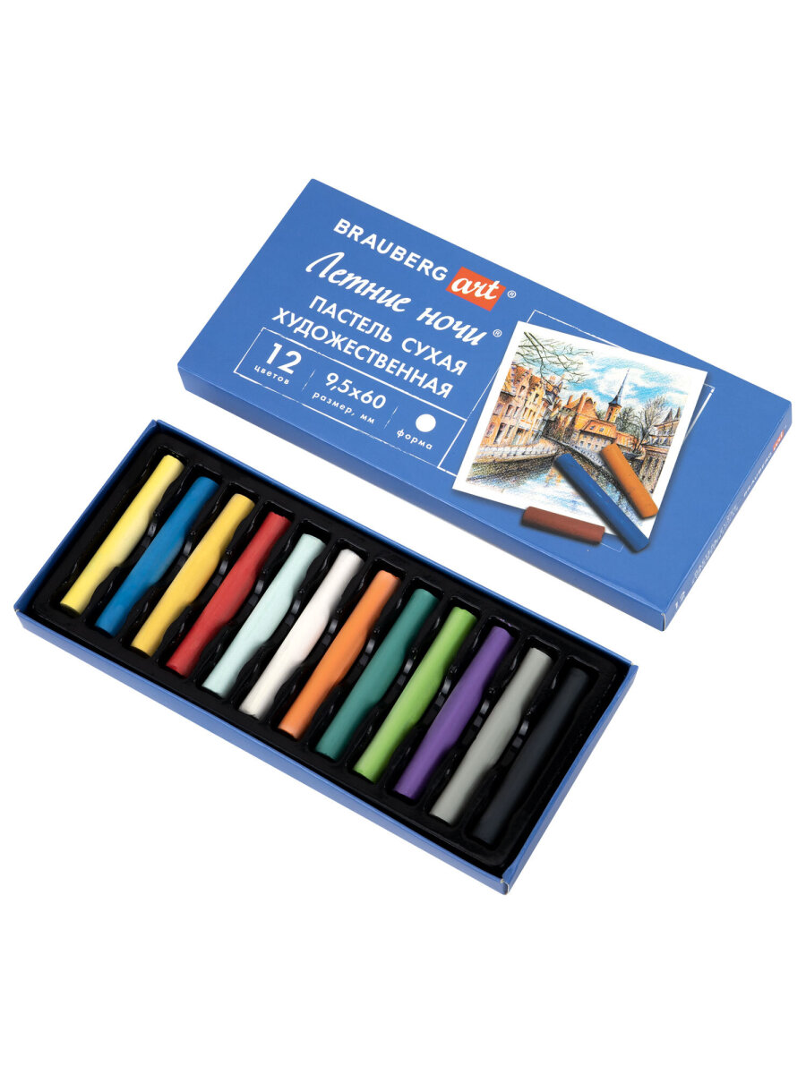 Пастель сухая Brauberg 12 шт. - фото 1