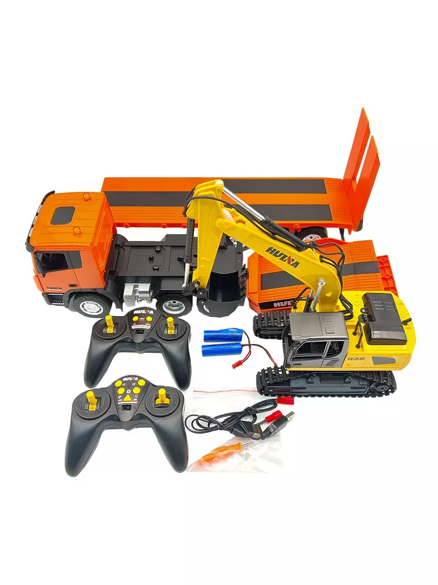 Изображение товара Игрушечный набор HUI NA TOYS HN1319 1/24 RTR Экскаватор и Грузовик