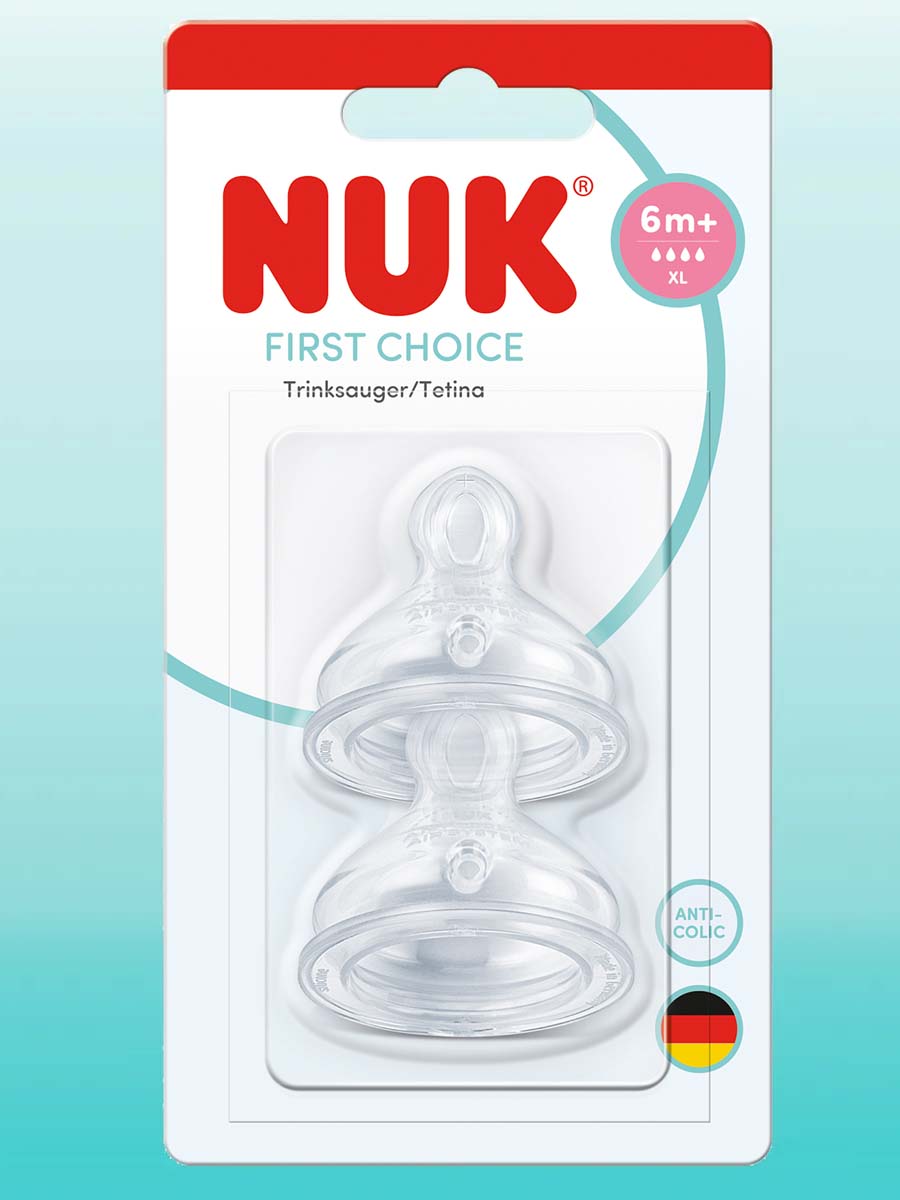 Соска Nuk First Choise силикон (быстрый поток) 2 шт. - фото 1