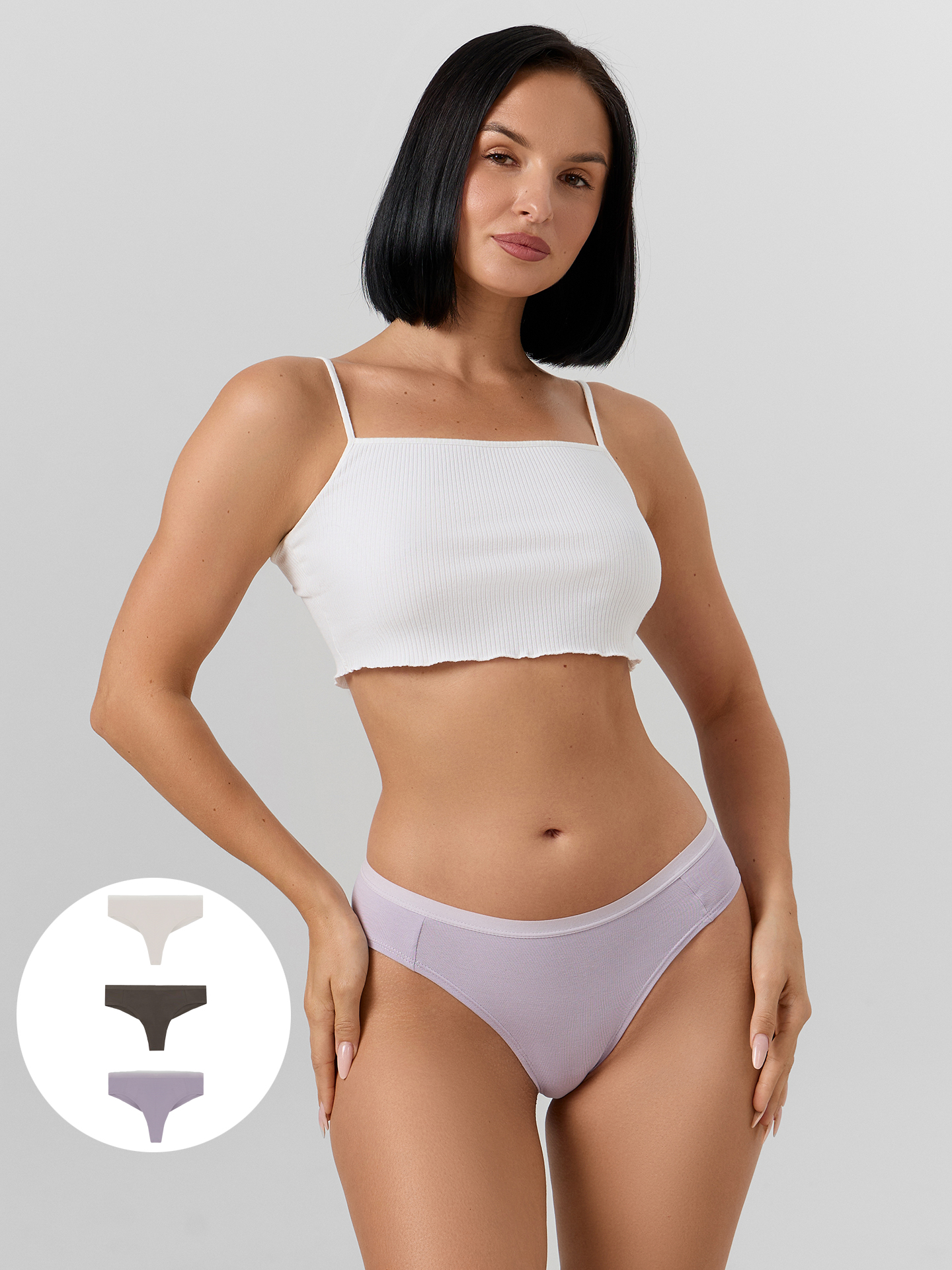 Трусы 3 шт Mark Formelle (Марк Формэль) 412247H-3/вистерия1 - фото 1