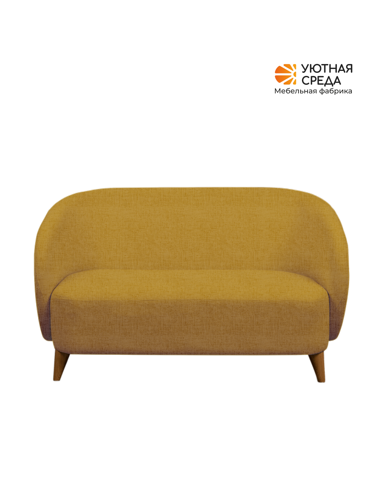 Диван Уютная среда желтая рогожка оранжевый - фото 16