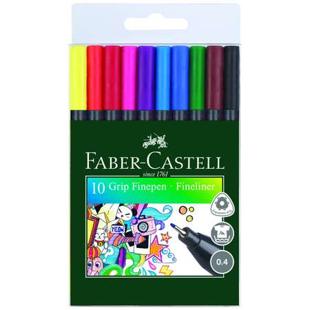 Ручка капиллярная Faber Castell 10 шт.