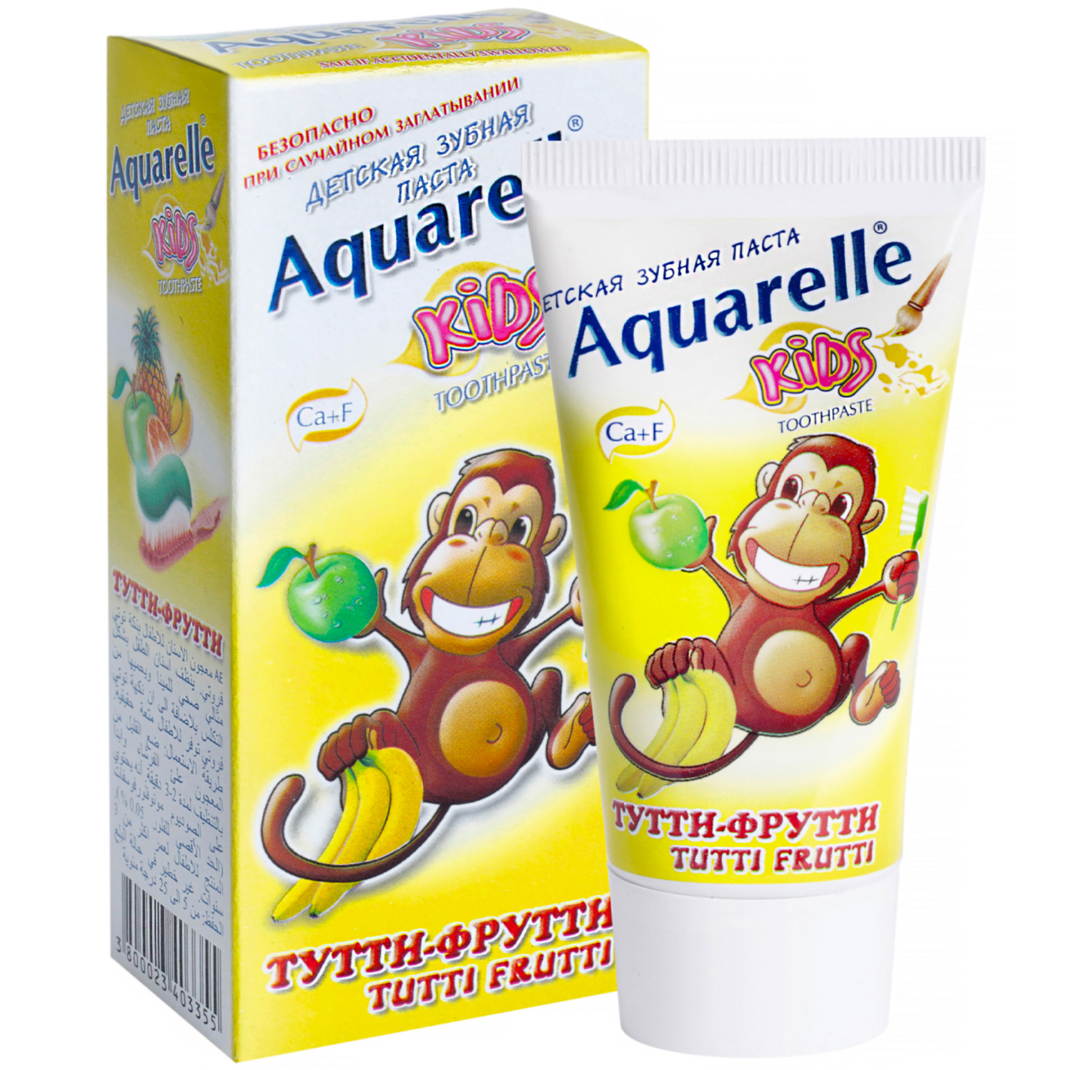 Зубная паста Aquarelle без фтора Тутти-фрутти - фото 4