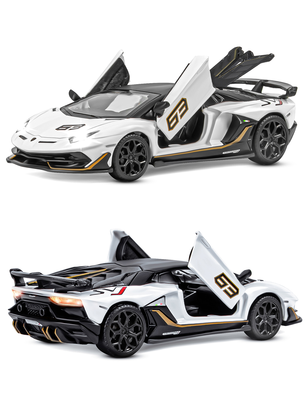 Автомобиль АВТОпанорама Lamborghini Aventador SVJ 1:32 JB1251401 - фото 8