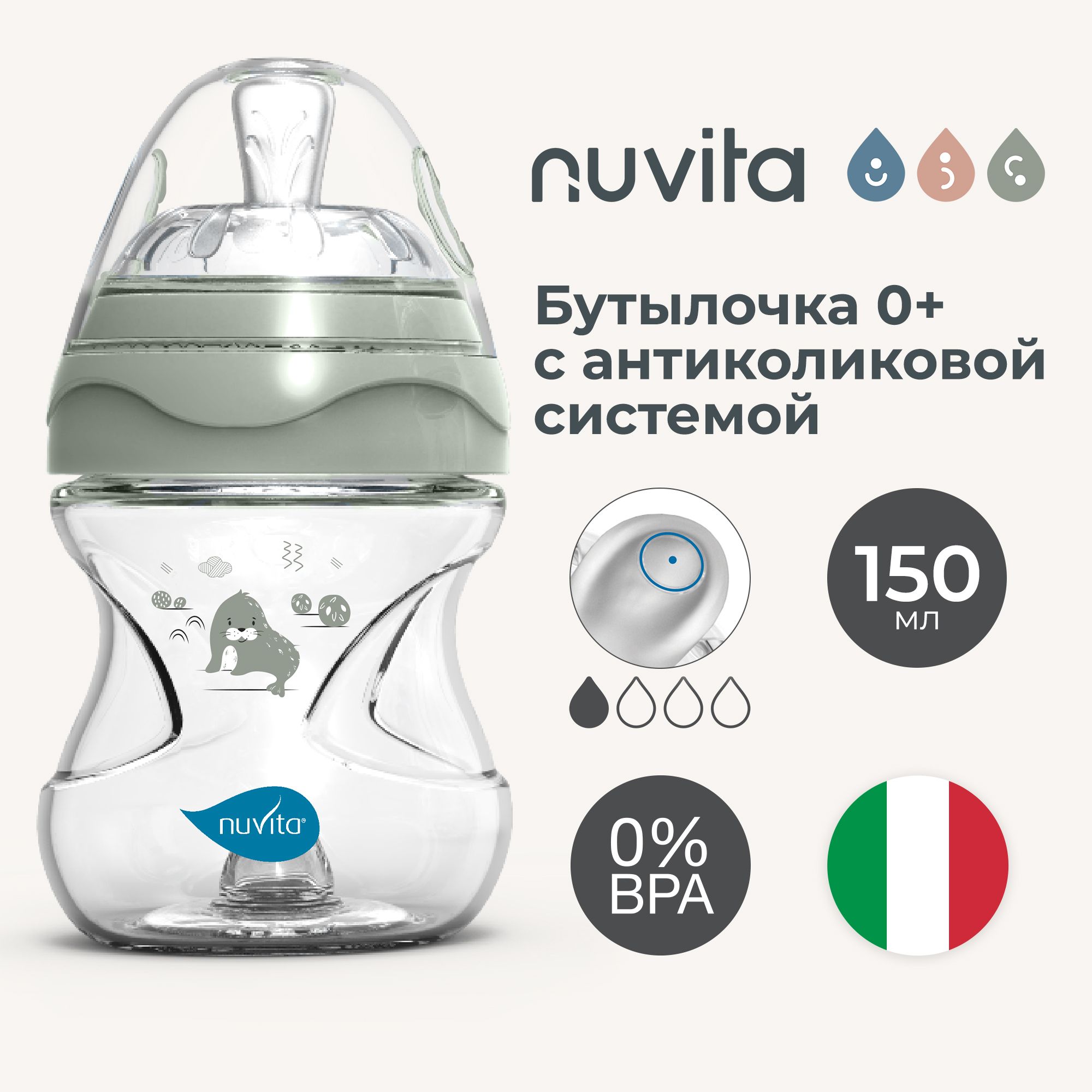 Бутылочка Nuvita Anti-Colic 150 мл - фото 1