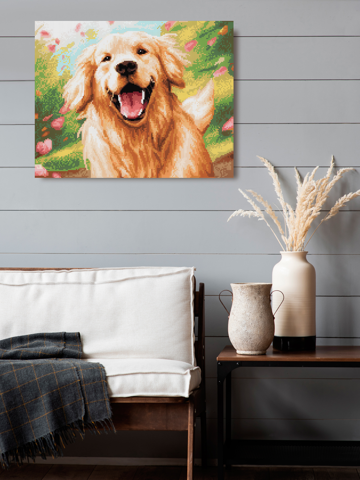 Алмазная мозаика Art on Canvas Радостный пёс в ассортименте - фото 3