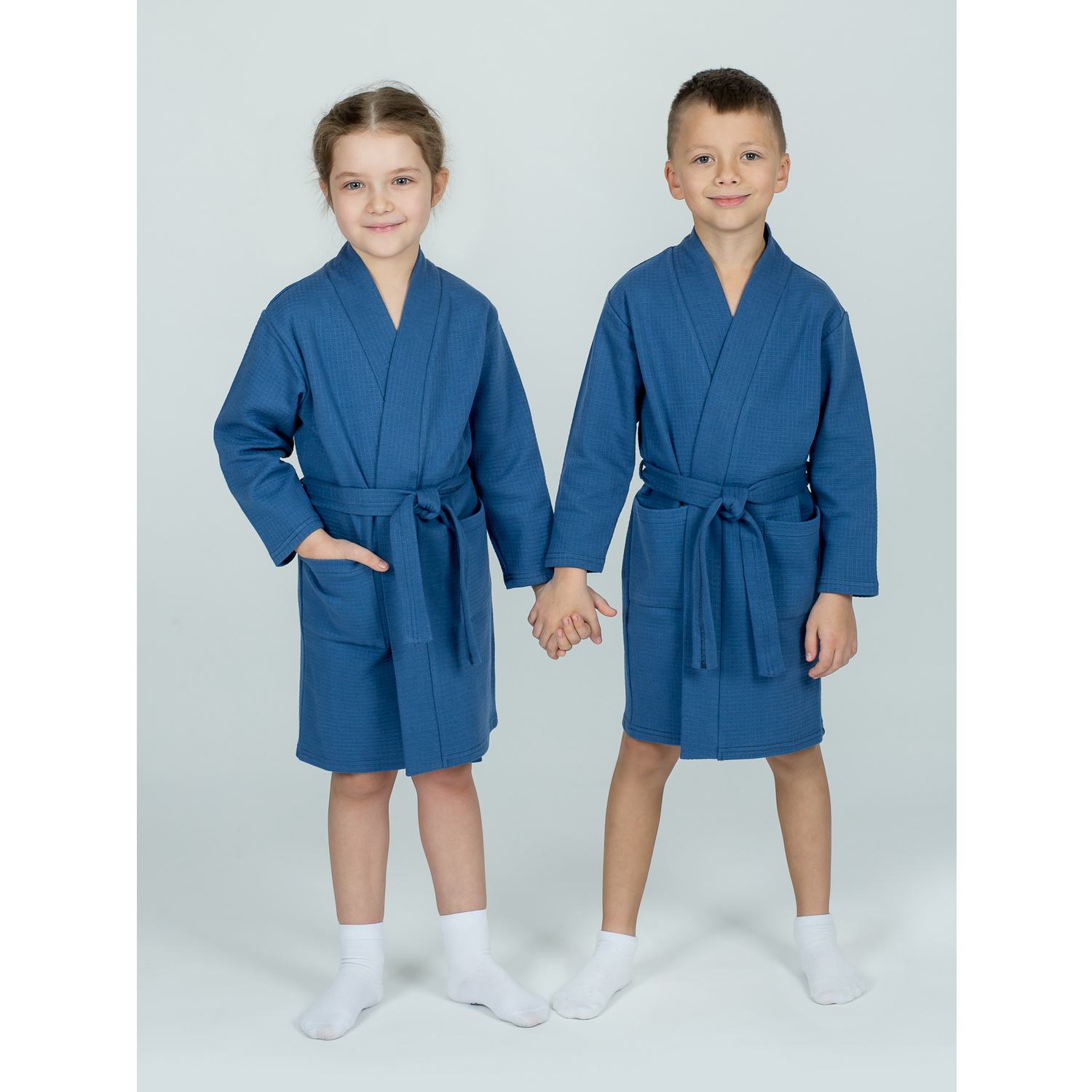 Халат KiMMi co К-1408913 джинс - фото 4