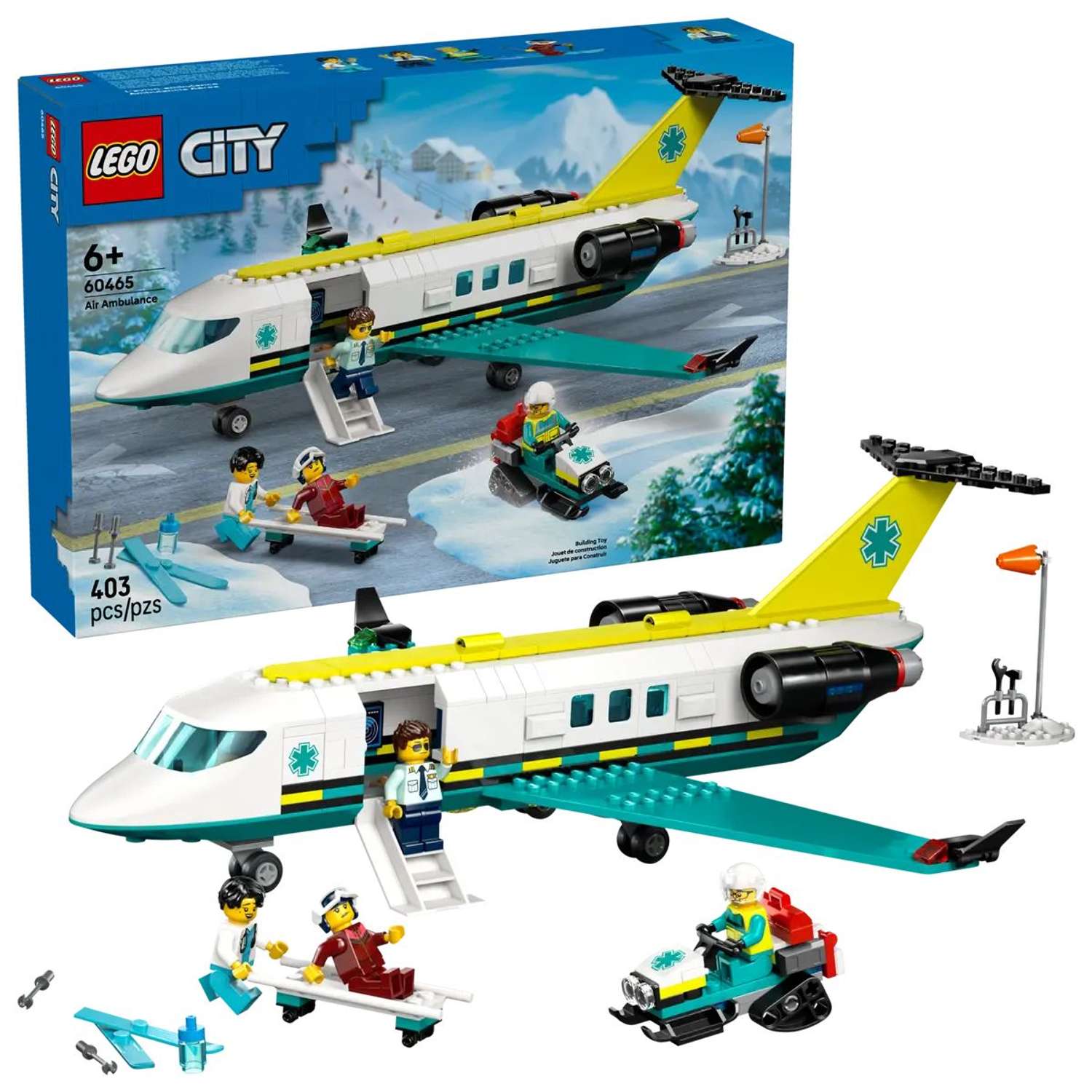 Конструктор LEGO City Самолет скорой помощи блочный - фото 1
