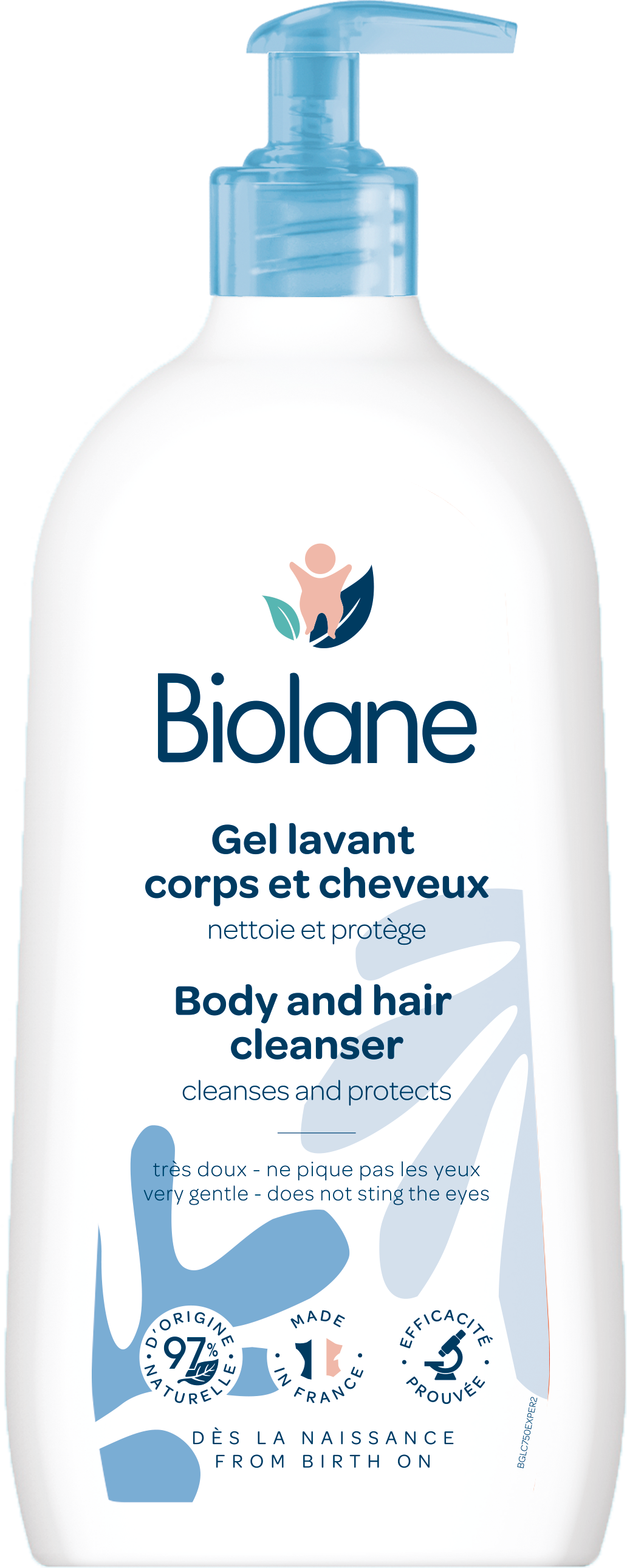 Гель для мытья тела и волос Biolane 750 мл - фото 1