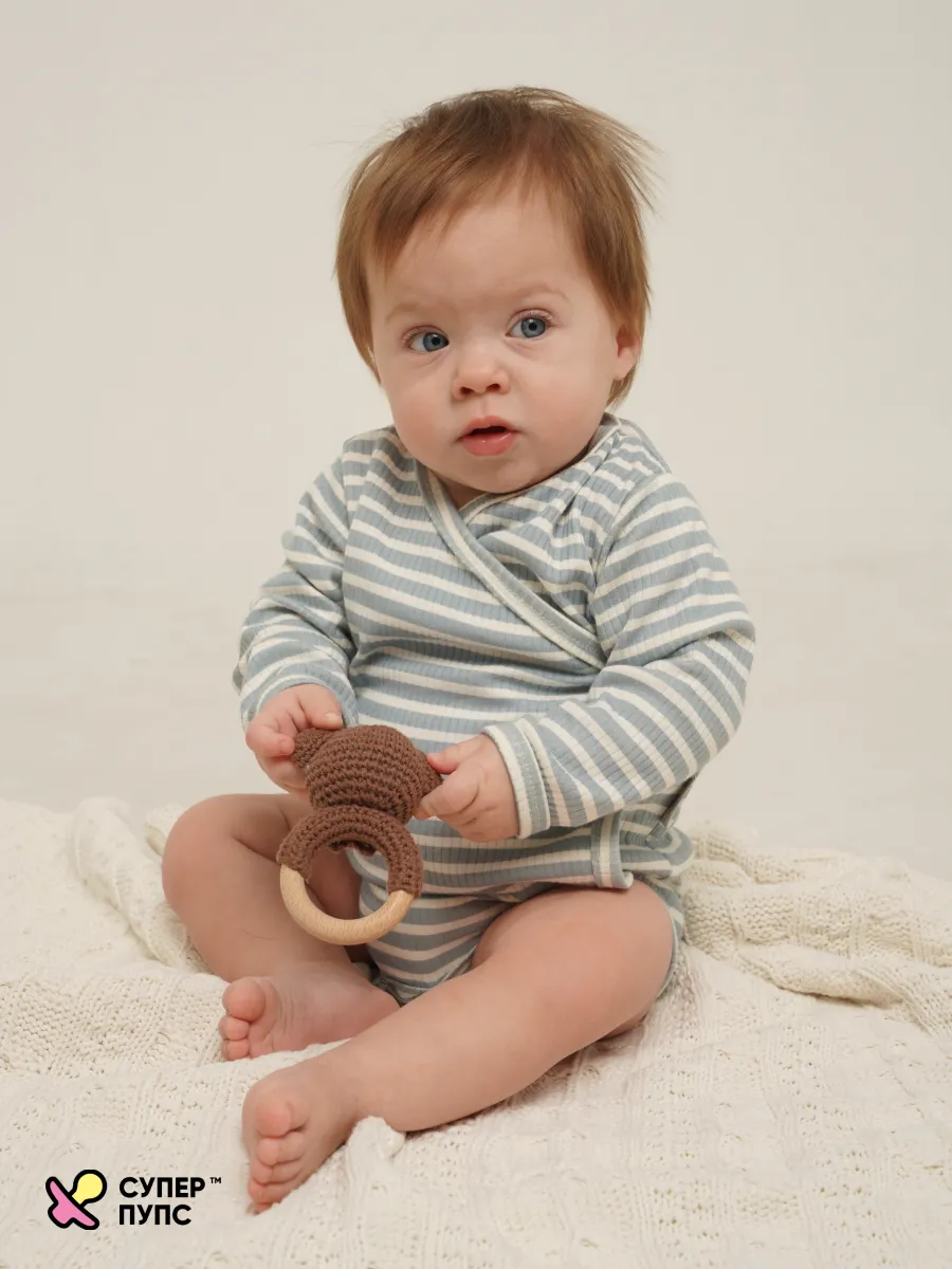 Боди 3 шт Супер Пупс нбр/3пр/бд/зап/полосатыединозавры - фото 10