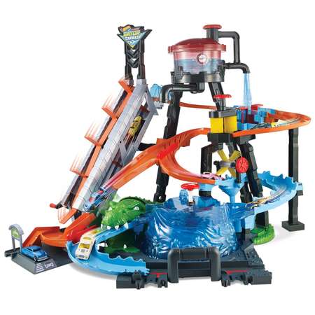 Гараж Hot Wheels Невообразимая автомойка с лифтом, многоуровневый