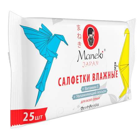 Влажные салфетки Maneki 25 шт.