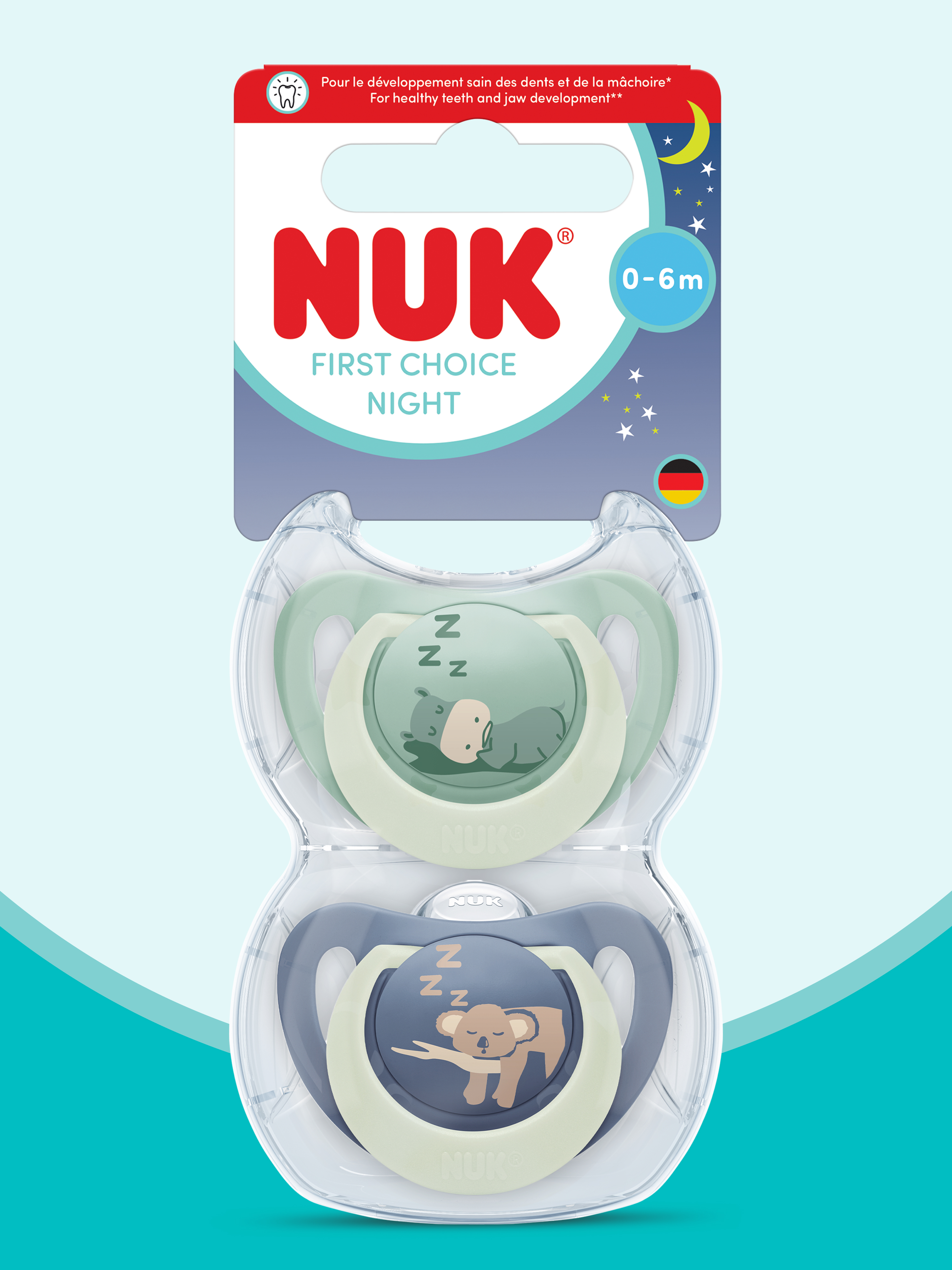 Пустышка Nuk силикон ортодонтическая от 0 мес. 2 шт. - фото 1