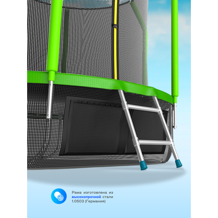Батут каркасный EVO JUMP EVO jump Батут каркасный EVO JUMP Cosmo 6ft green с защитной сеткой, диаметр 183 см