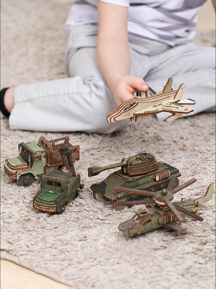 Конструктор ViromToys Военная техника деревянный - фото 8
