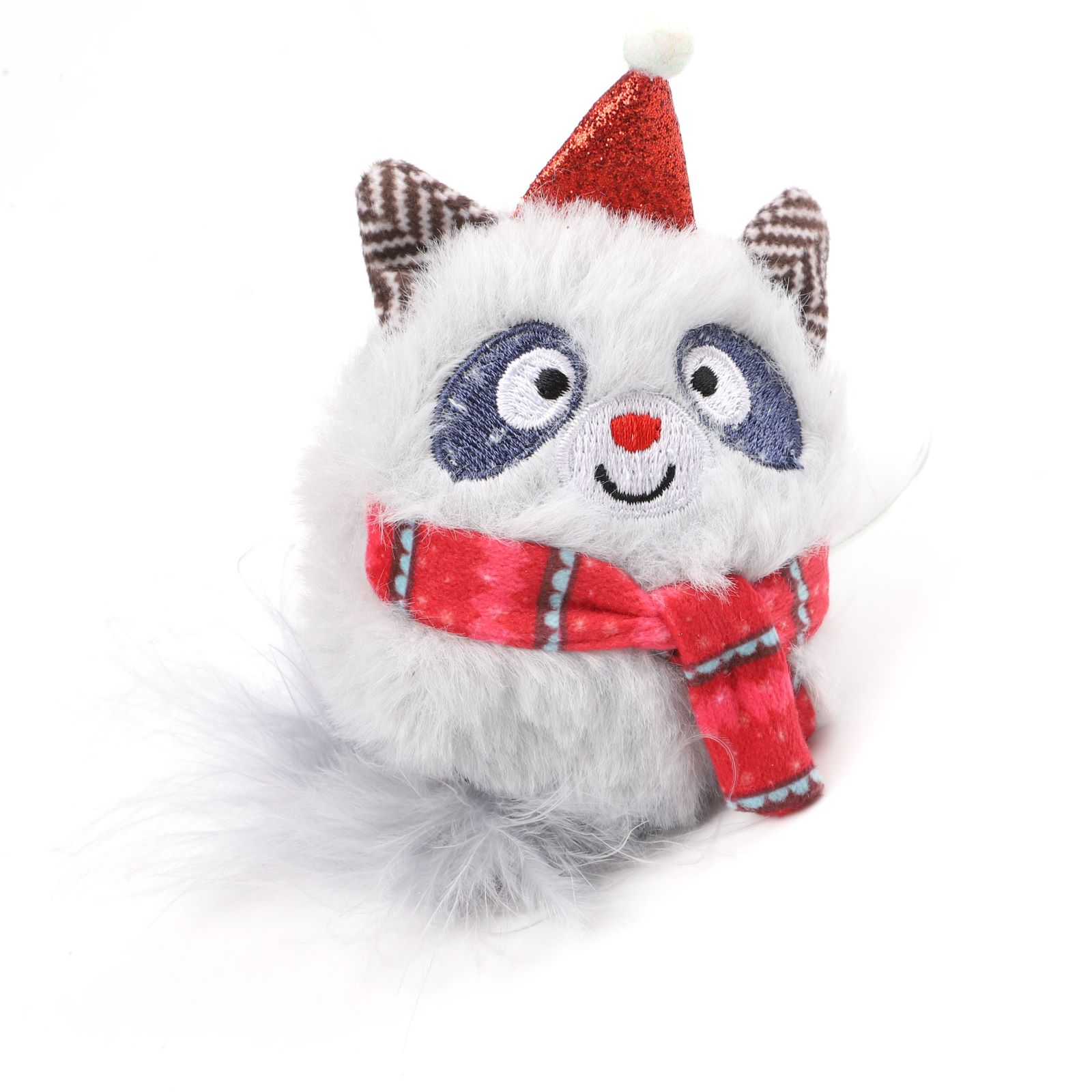 Игрушка для кошек Triol New Year Енот мягкий 9.5см - фото 1