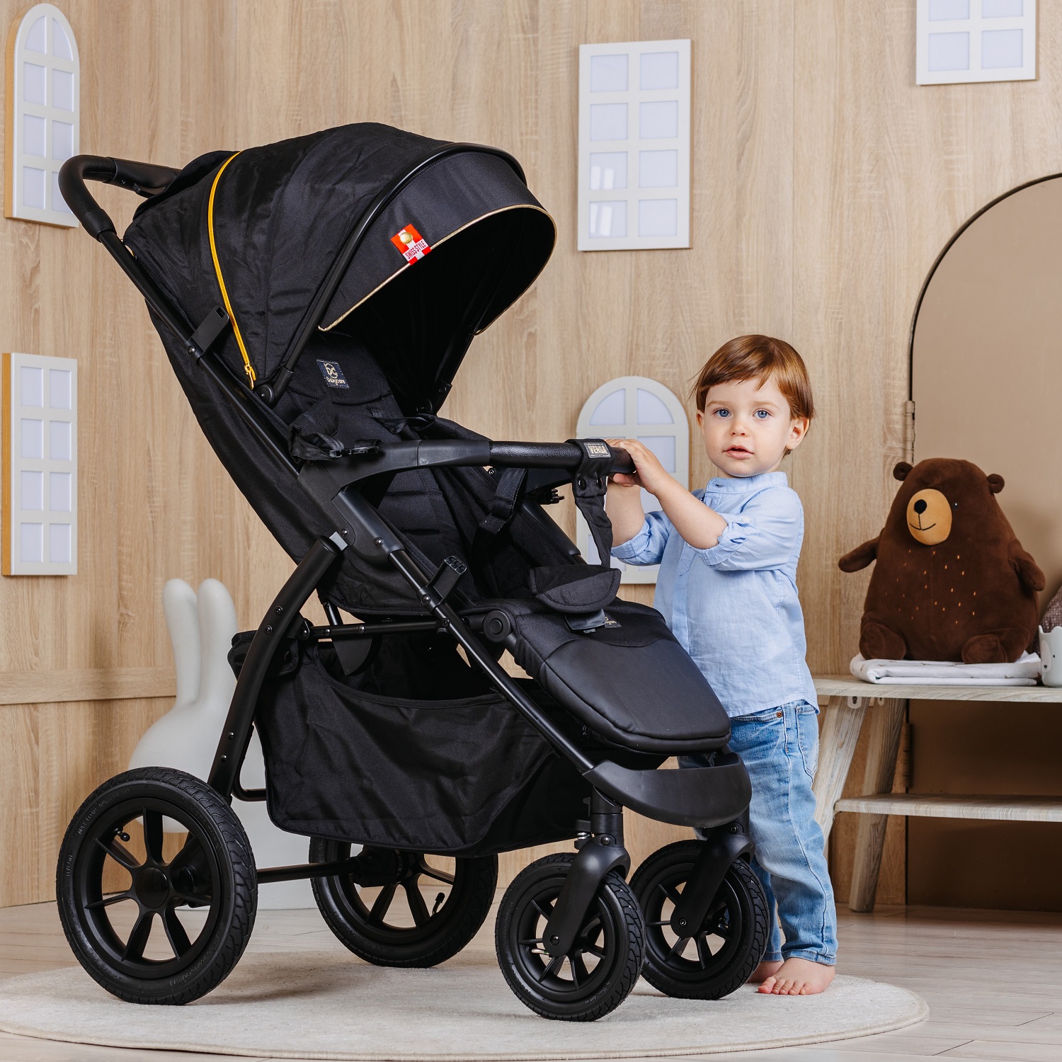 Коляска прогулочная BabyCare Venga черный - фото 15