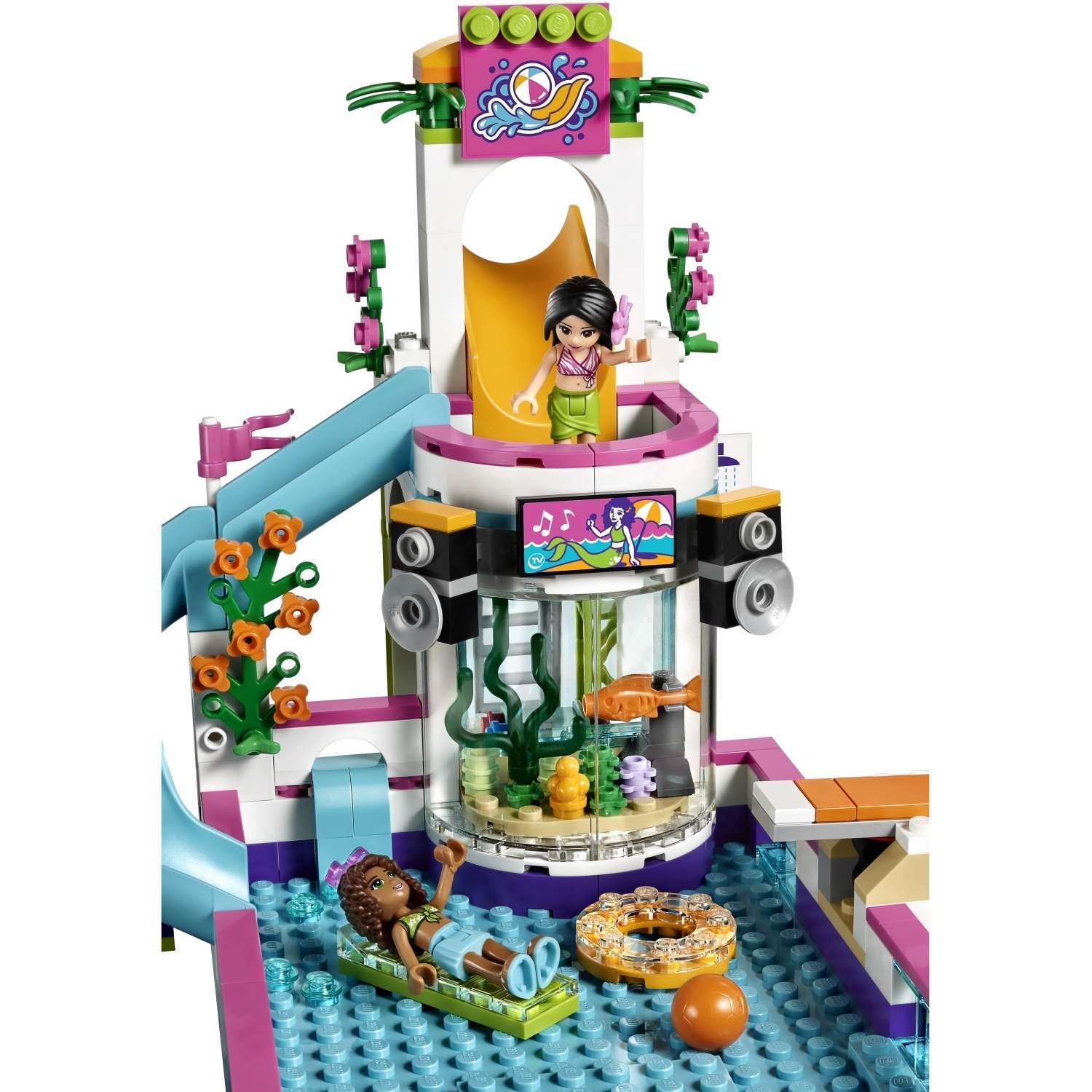 Конструктор LEGO Friends Летний бассейн блочный - фото 8