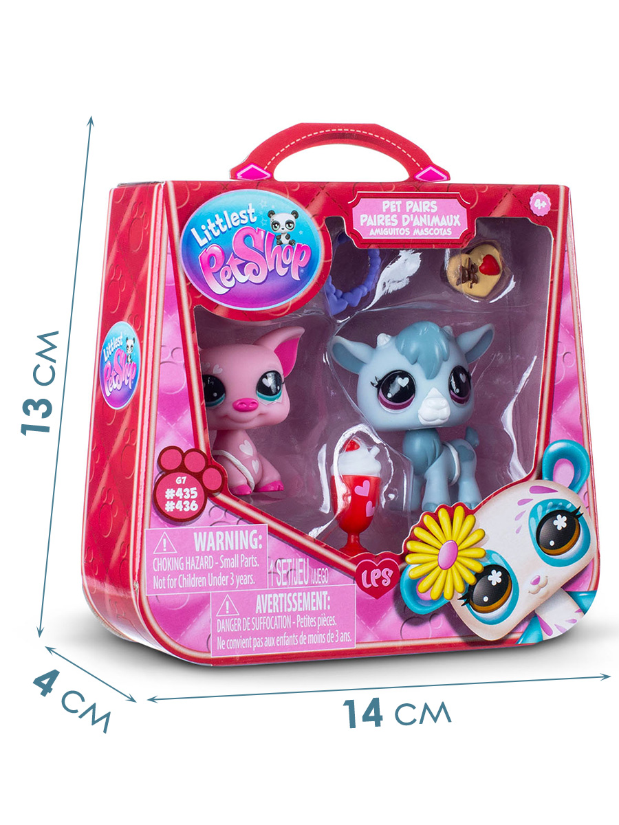 Игровой набор Littlest Pet Shop 2 фигурки Свинка и Козлик - фото 5