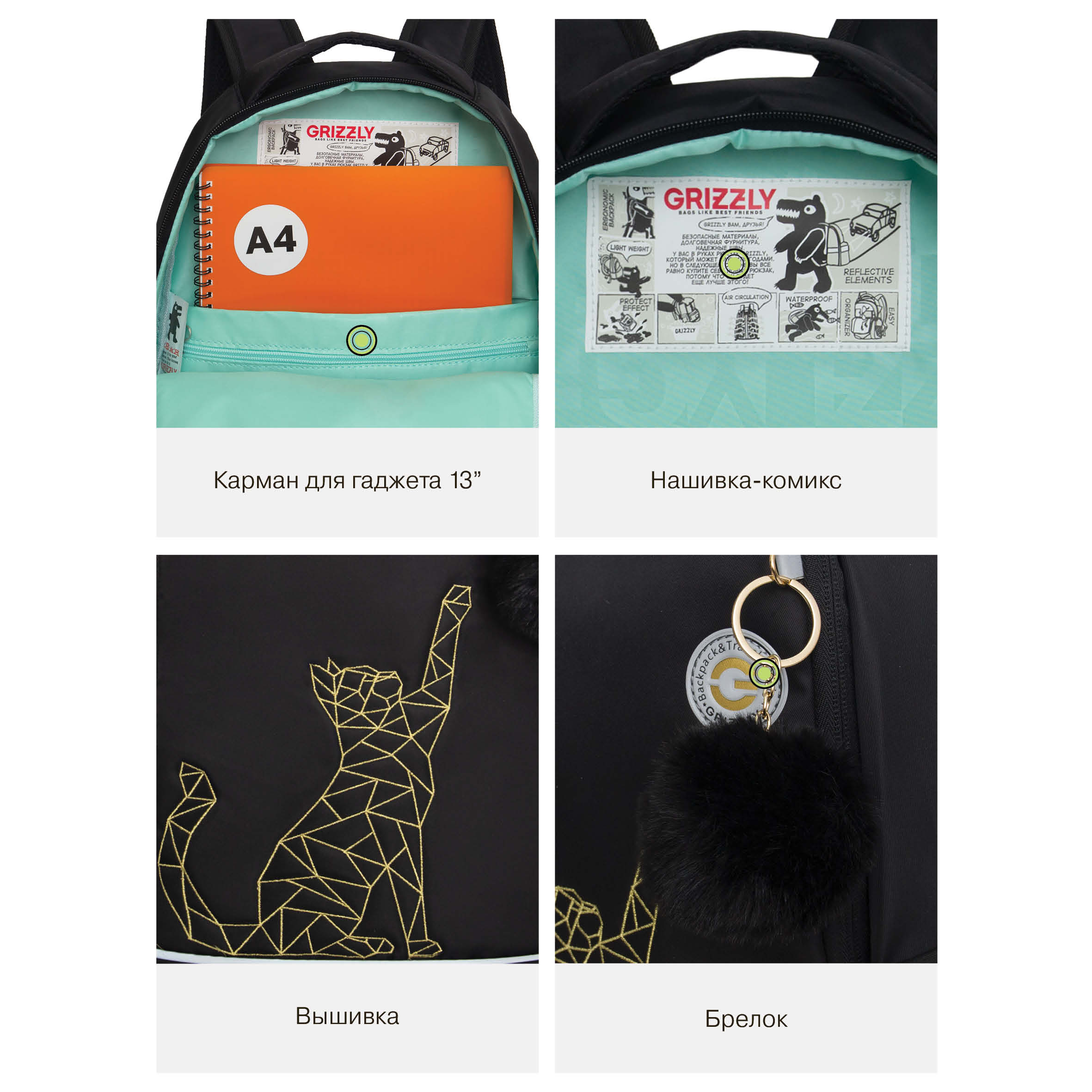 Рюкзак Grizzly для девочки - фото 11