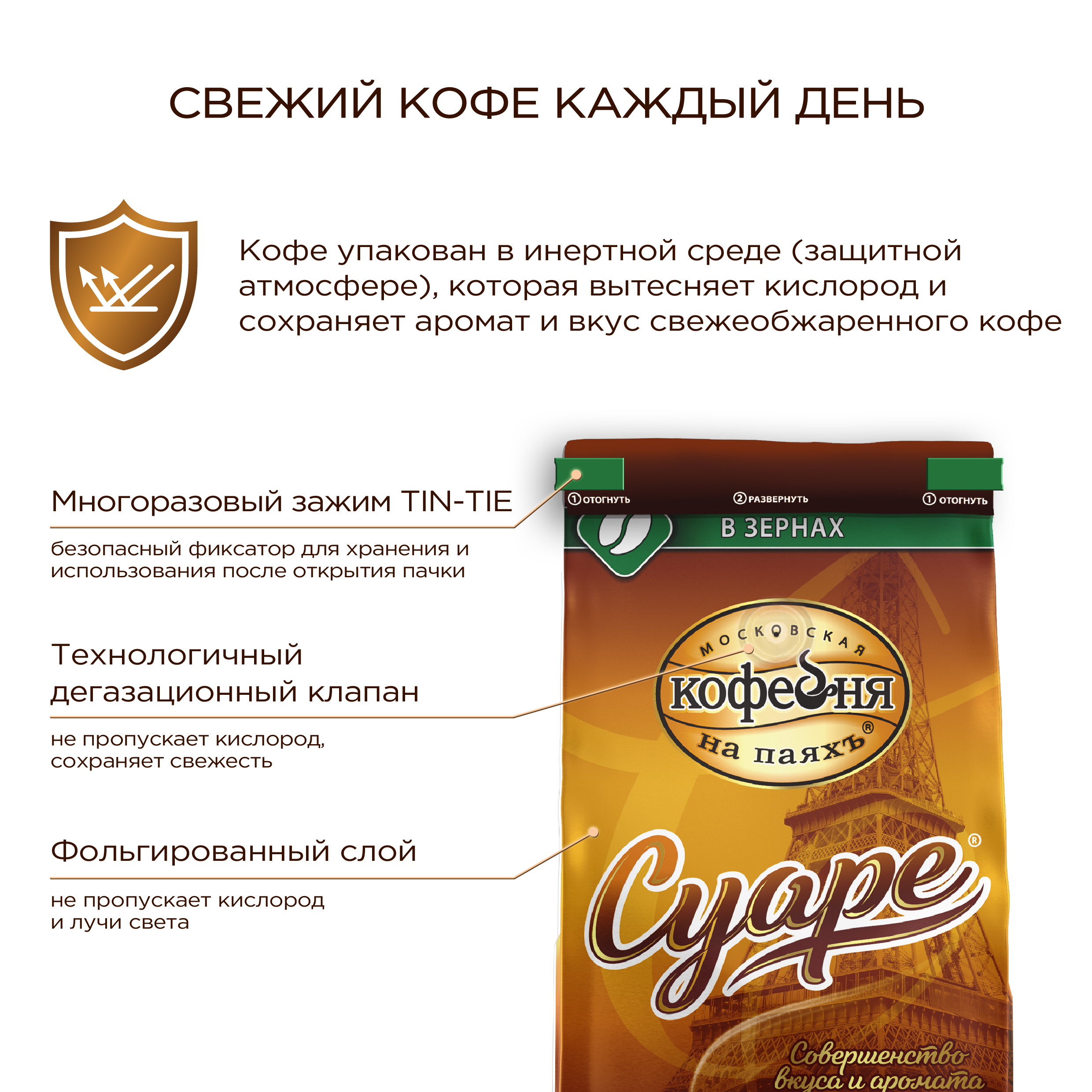 Кофе в зернах Московская кофейня на паяхъ Суаре 250 гр - фото 3