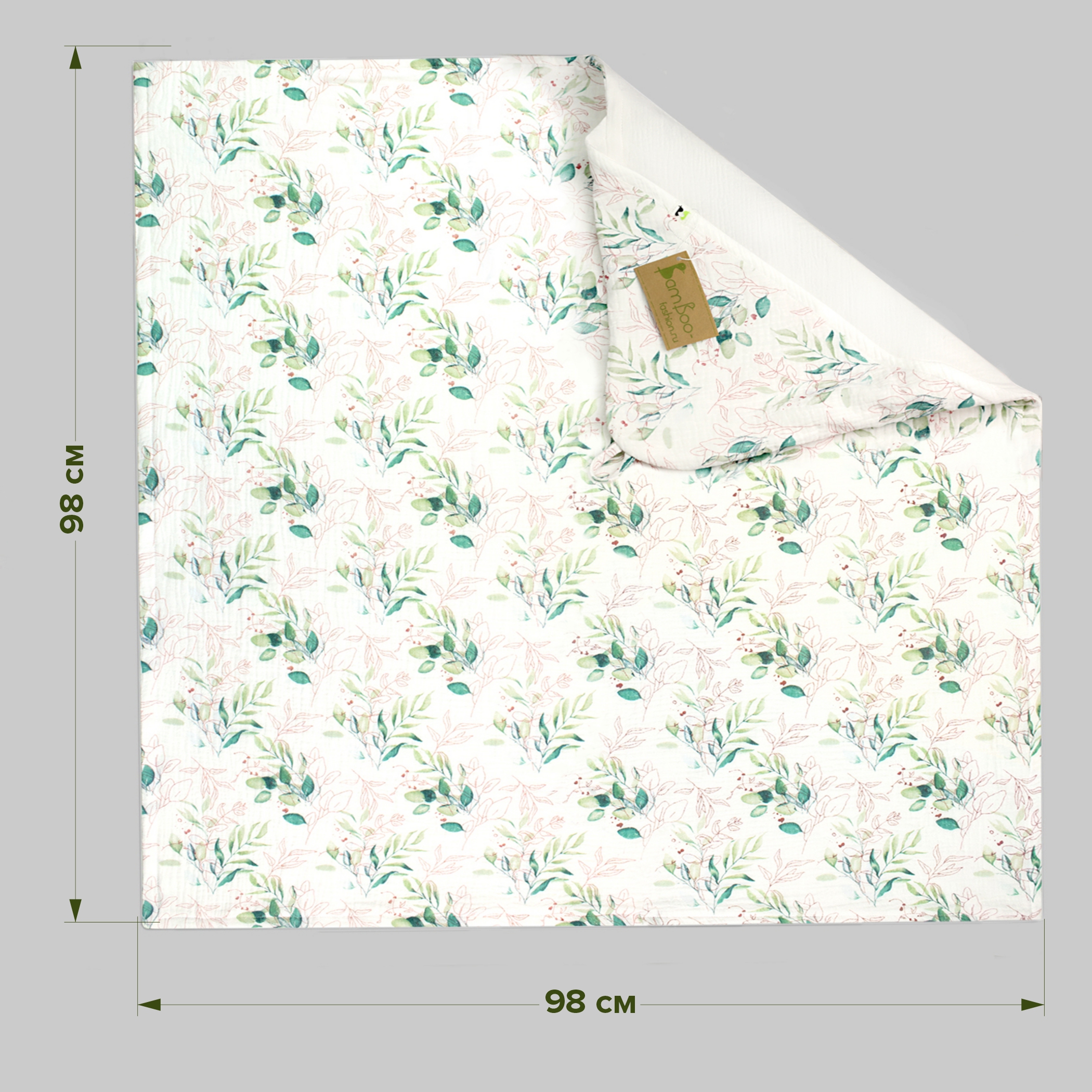 Полотенце уголок Фабрика Бамбук с капюшоном (уголком) 98 x 98 см - фото 3