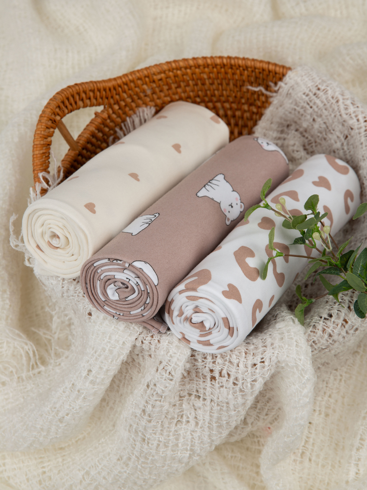 Пелёнка inlovery трикотаж 85х100 см 3 шт. - фото 10