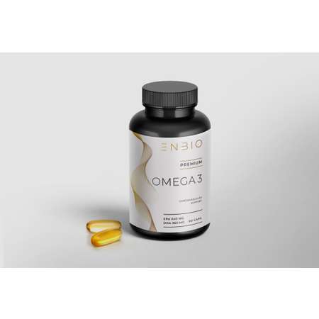 Omega-3, рыбий жир для сердца, мозга и иммунитета, 90 капсул
