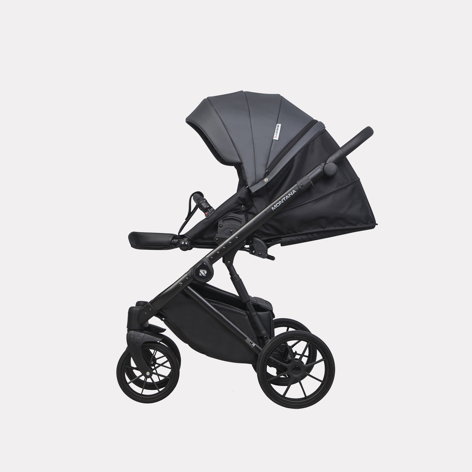 Коляска 3в1 Riko Basic Montana Ecco черный - фото 9
