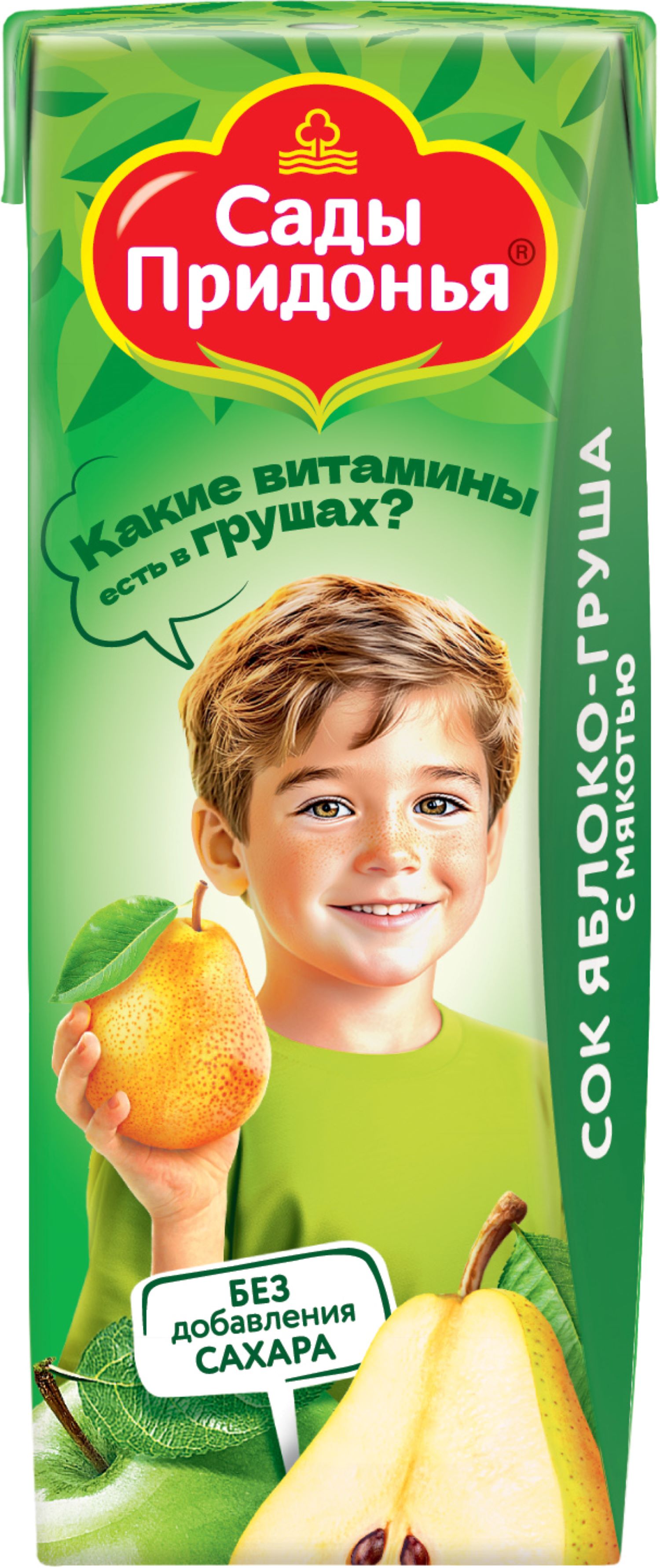 Сок Сады Придонья Яблоко-груша с 5 мес 0.2 л - фото 1