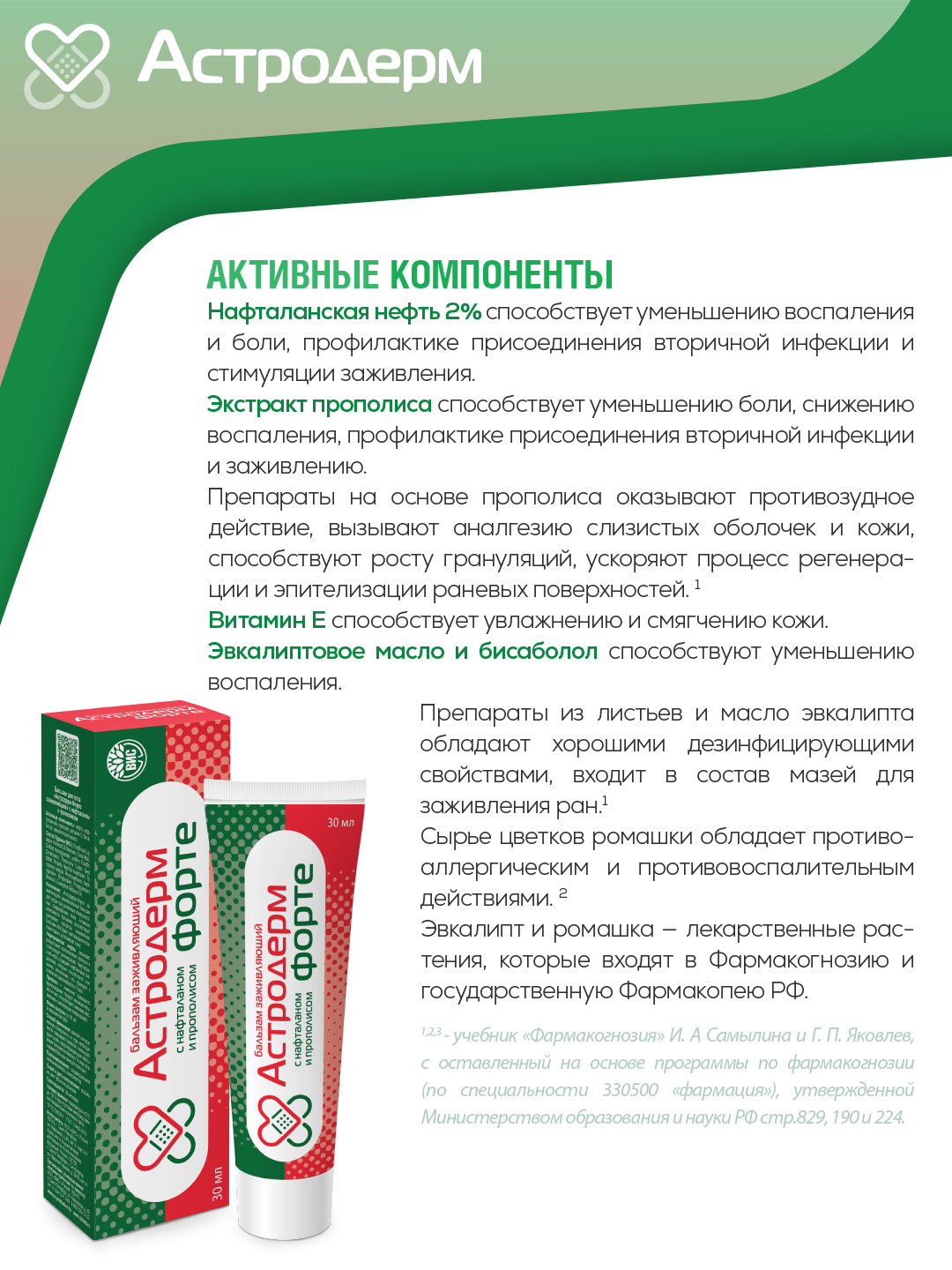 Бальзам Астродерм Форте - заживляющий с нафталаном и прополисом 30 мл - фото 3