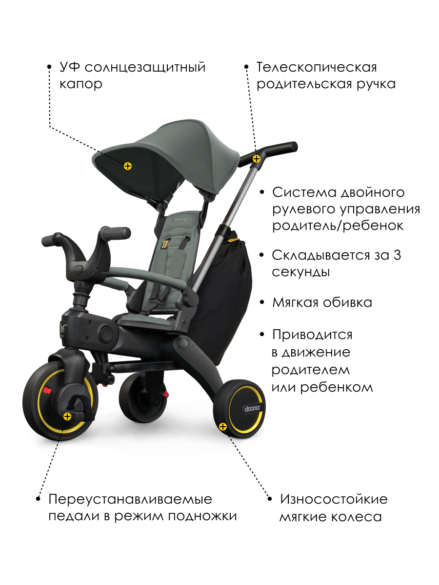 Трехколесный велосипед Doona 8 дюймов - фото 3