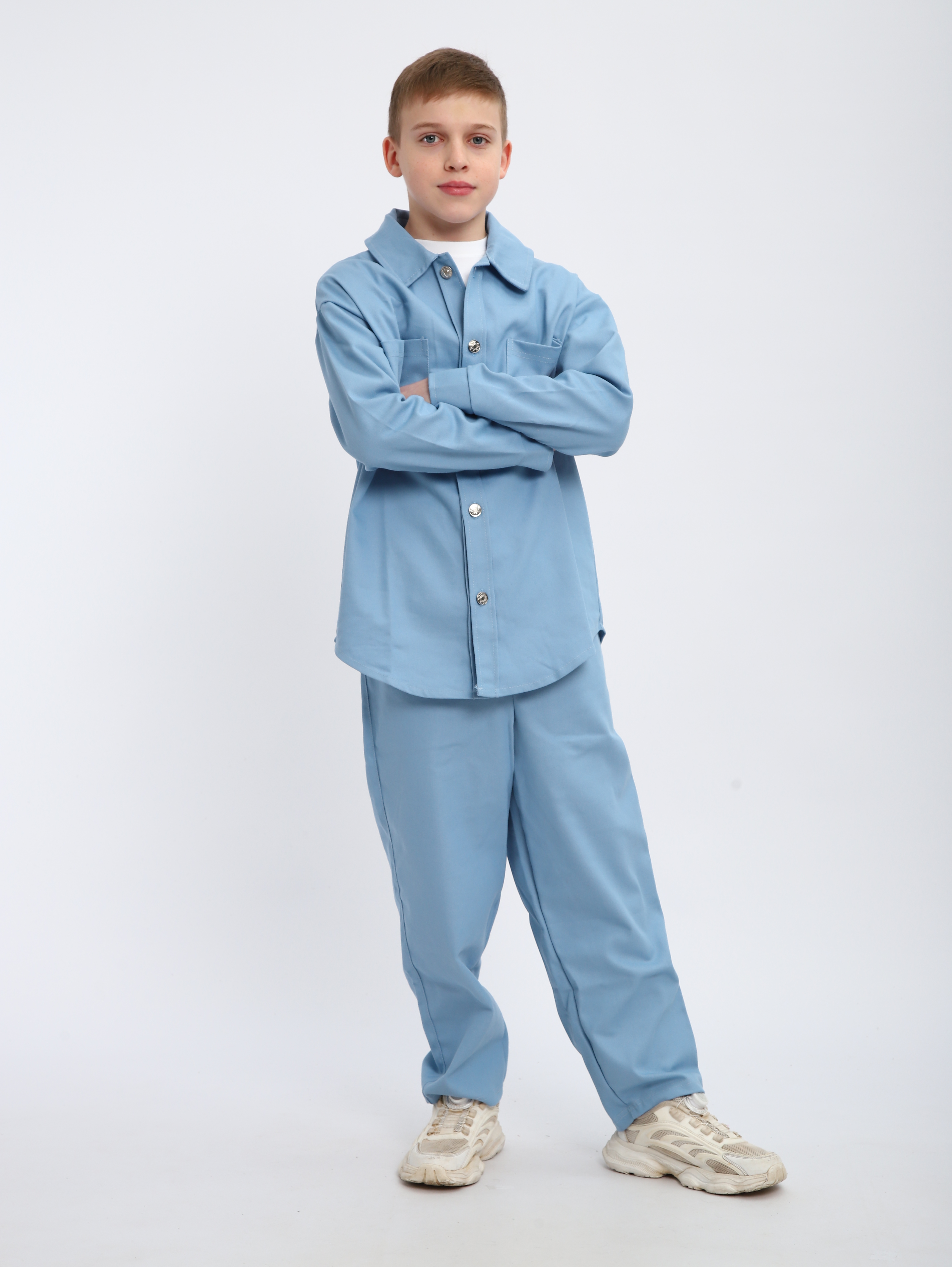 Костюм ЛАДОШКИ Комплект Деним голубой - фото 9