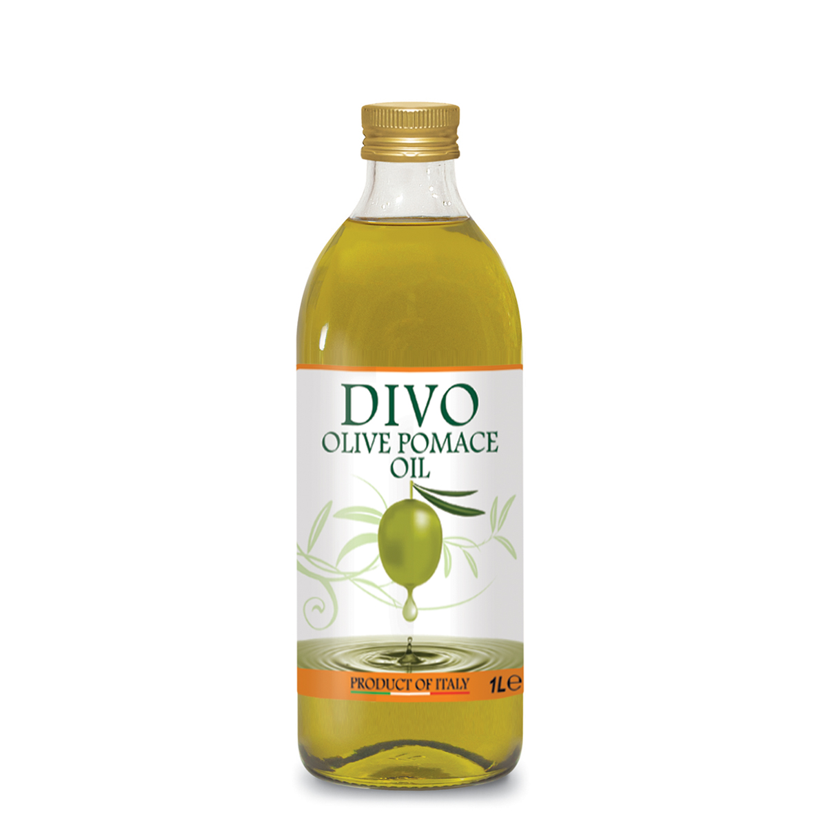 Масло оливковое DIVO Olive Pomace Oil 1 л стеклянная бутылка - фото 1