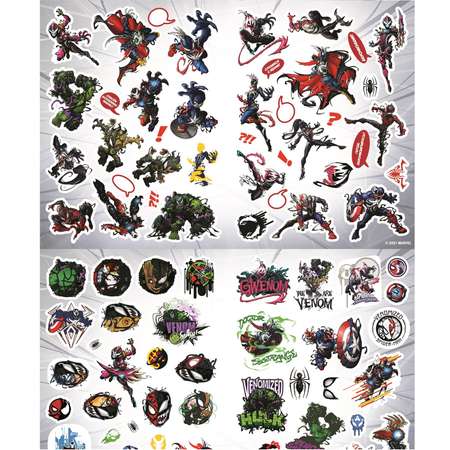Книга развивающая с многоразовыми наклейками и постером MaxiSpider-man Maximum Venom N МНП 2203