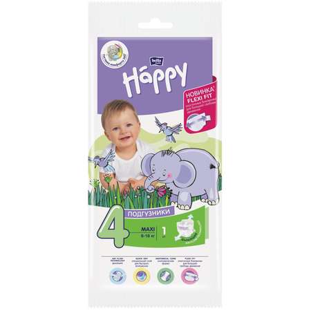 Подгузники Bella baby Happy 4 (8-18 кг) 1 шт.