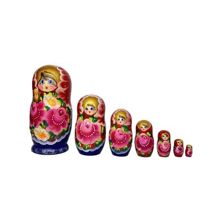 Матрешка Нескучные игры 7 в 1 расписная в ассортименте